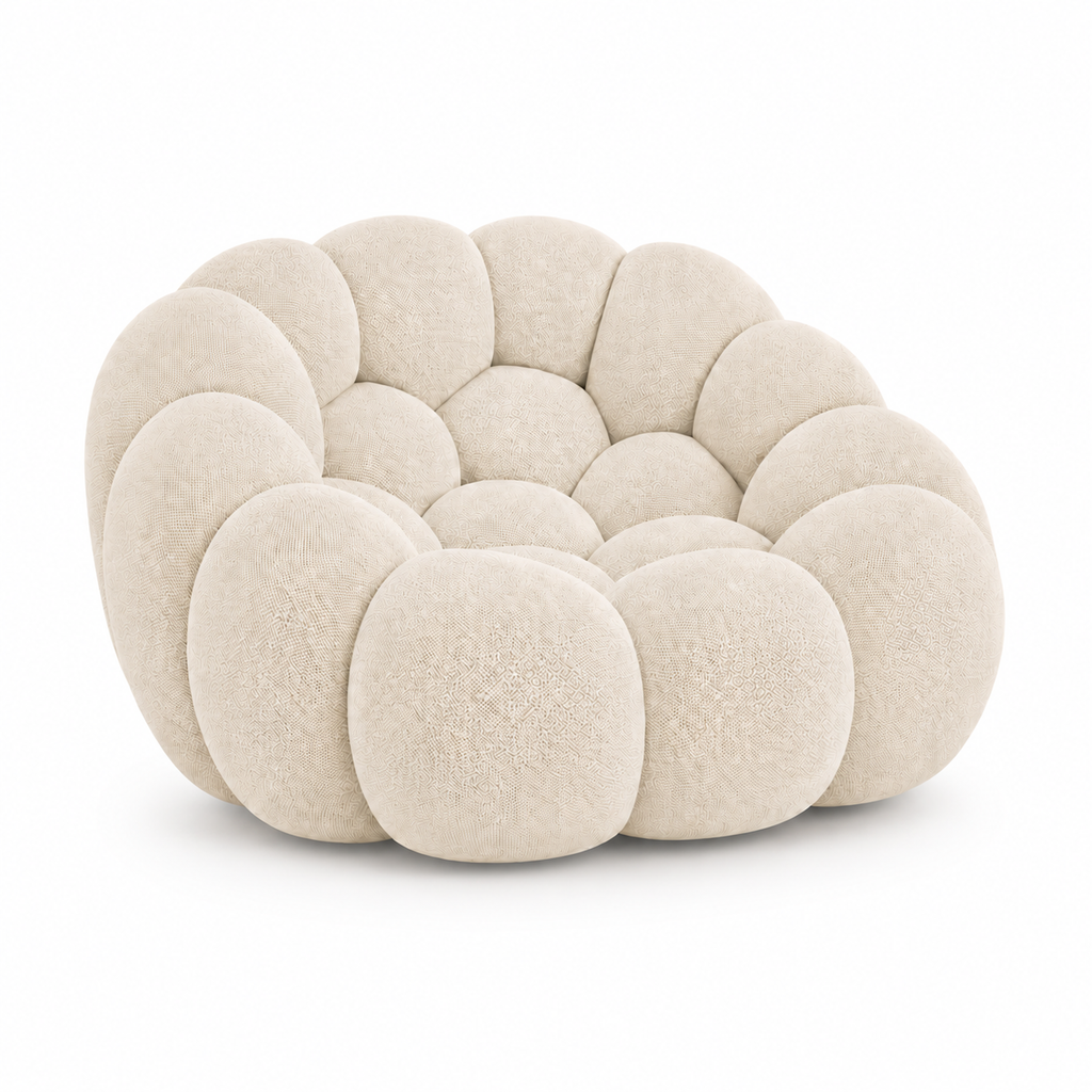 Tissu 3D / Blanc cassé