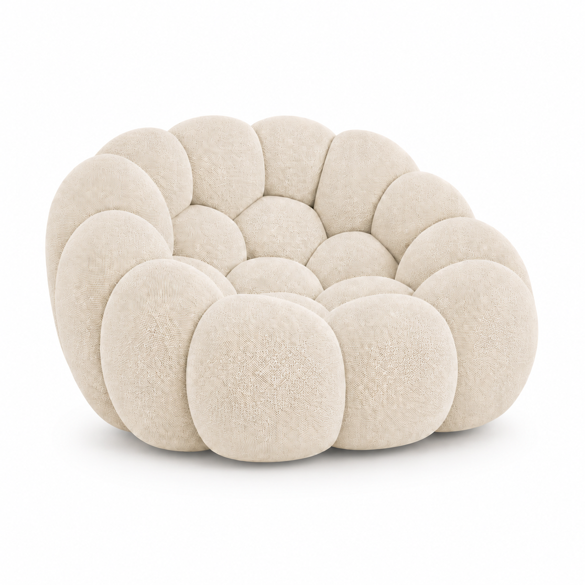 Tissu 3D / Blanc cassé