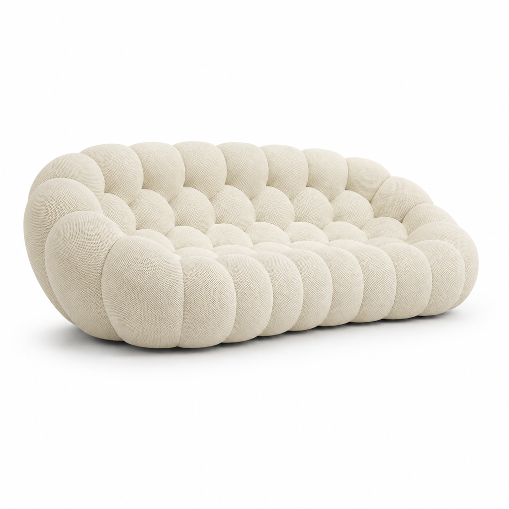 Tissu 3D / Blanc cassé