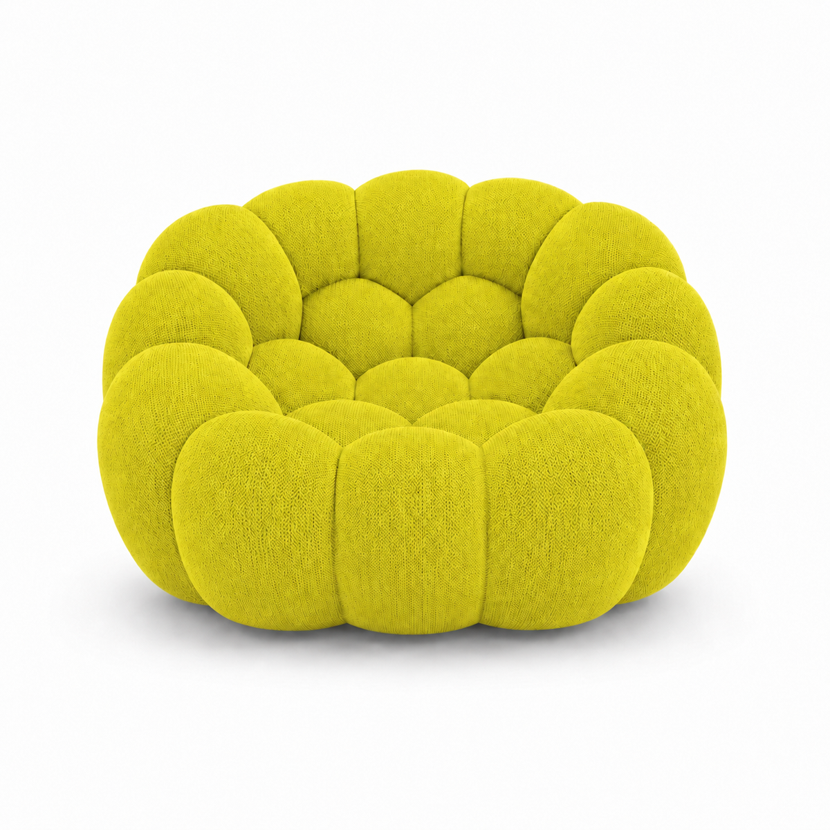 Tissu 3D / Jaune fluo / anis