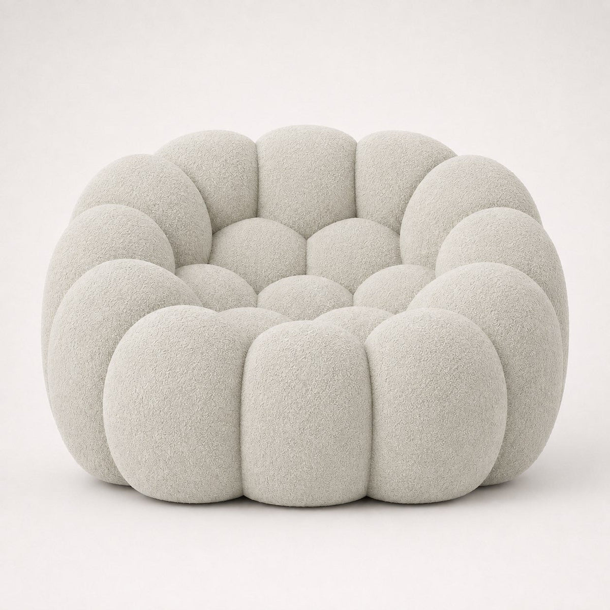 Maille bouclette / Blanc cassé