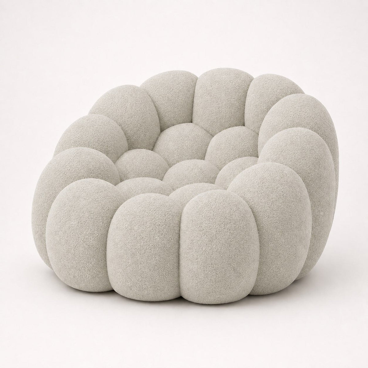 Maille bouclette / Blanc cassé