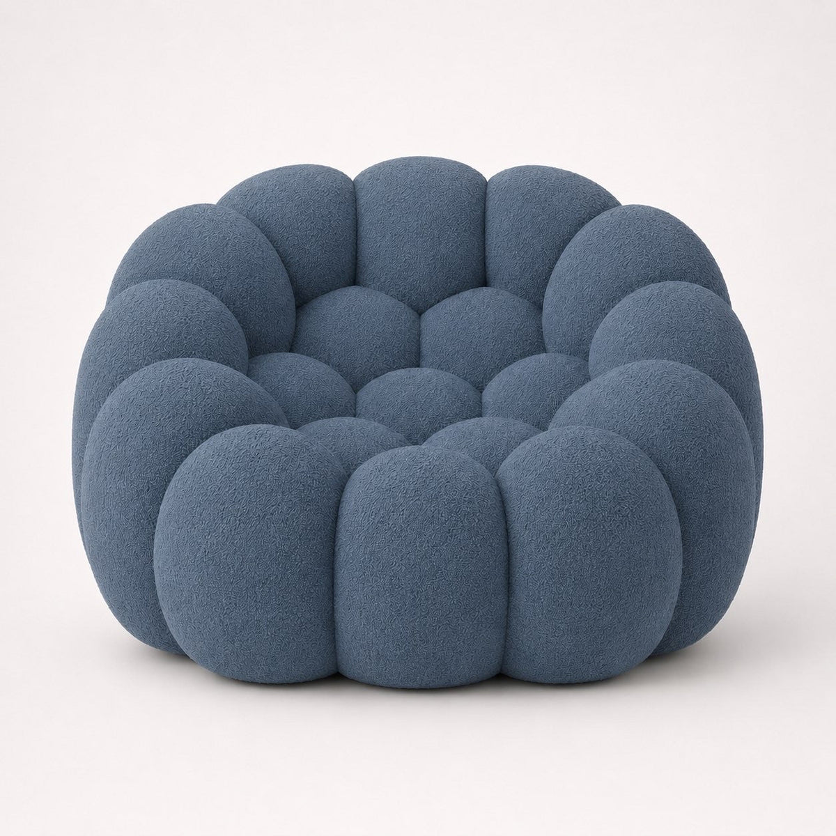 Maille bouclette / Bleu gris