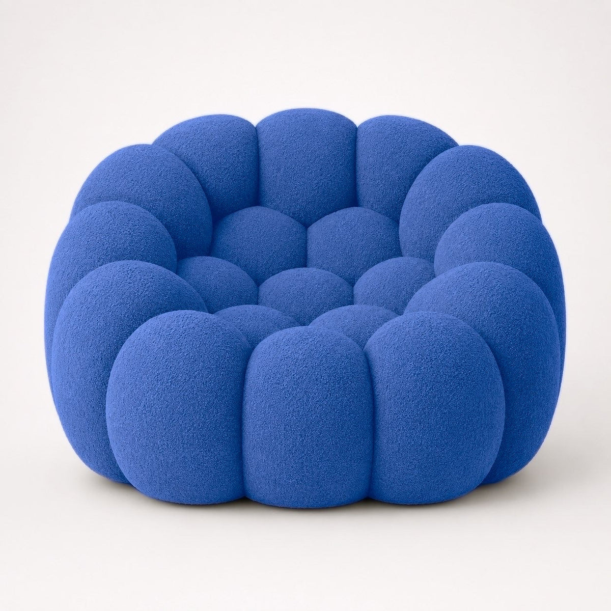 Maille bouclette / Bleu roi