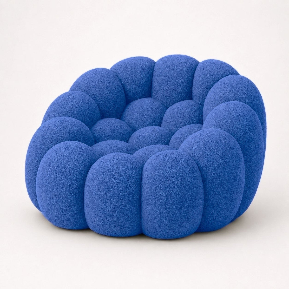 Maille bouclette / Bleu roi