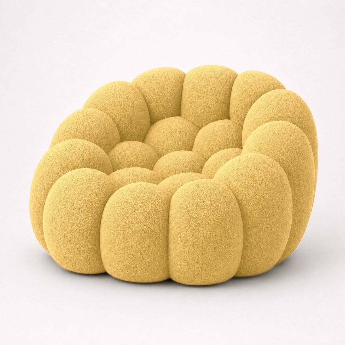 Maille bouclette / Jaune miel