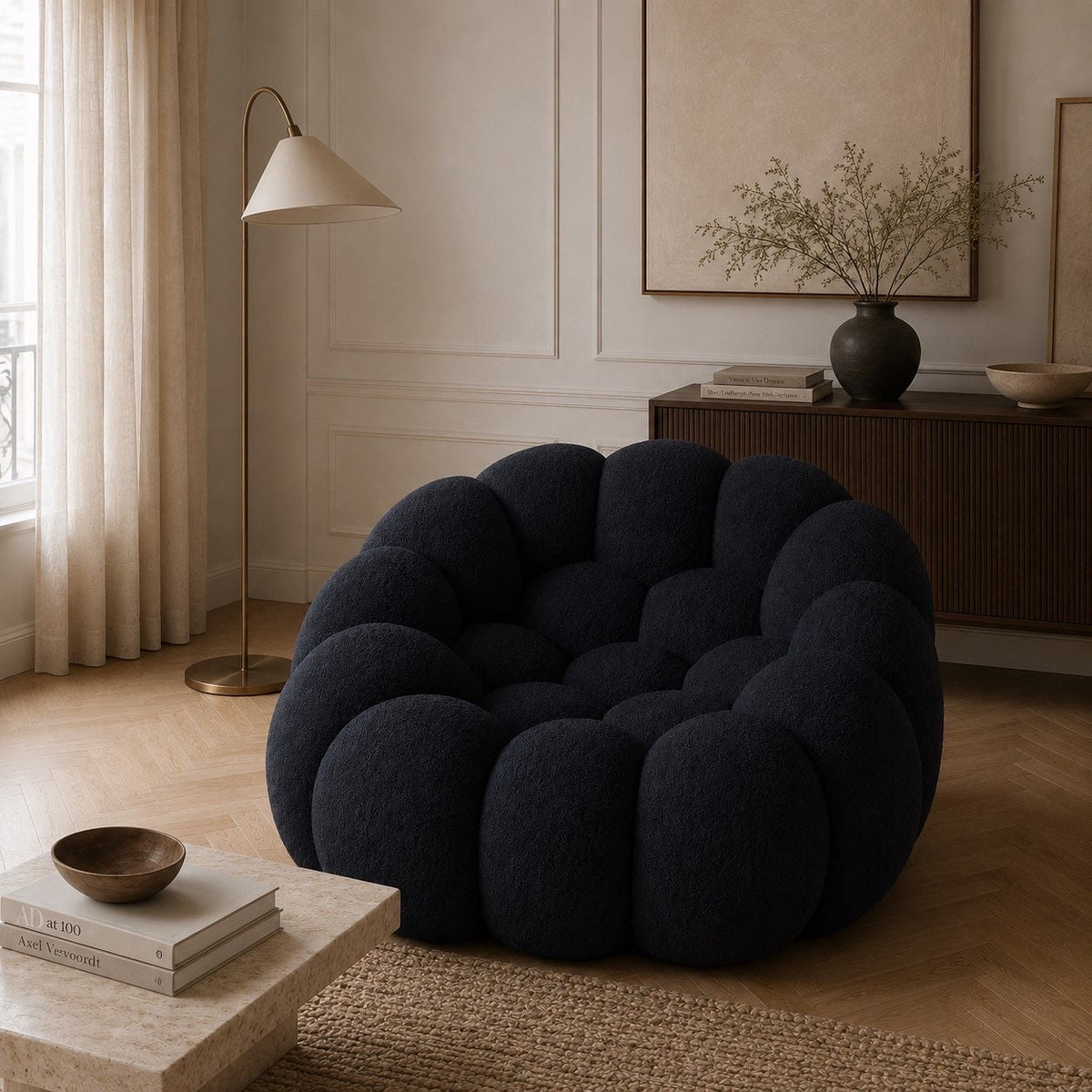 Maille bouclette / Noir
