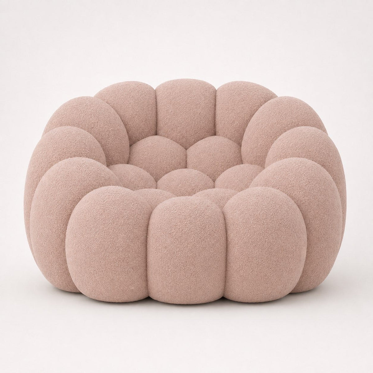 Maille bouclette / Rose poudré