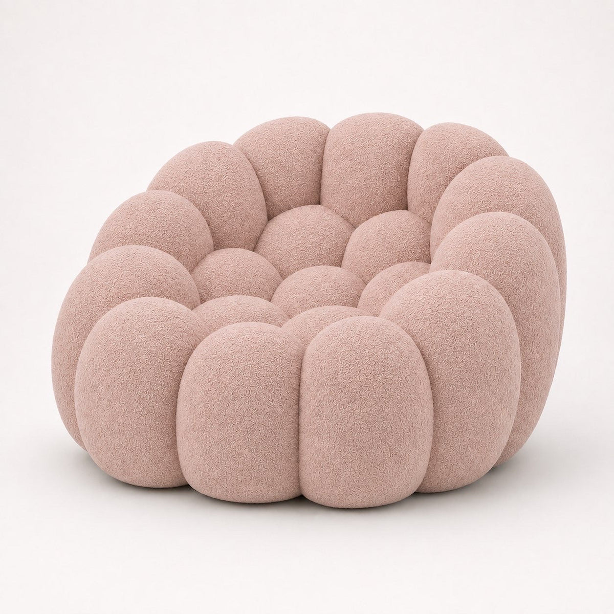 Maille bouclette / Rose poudré