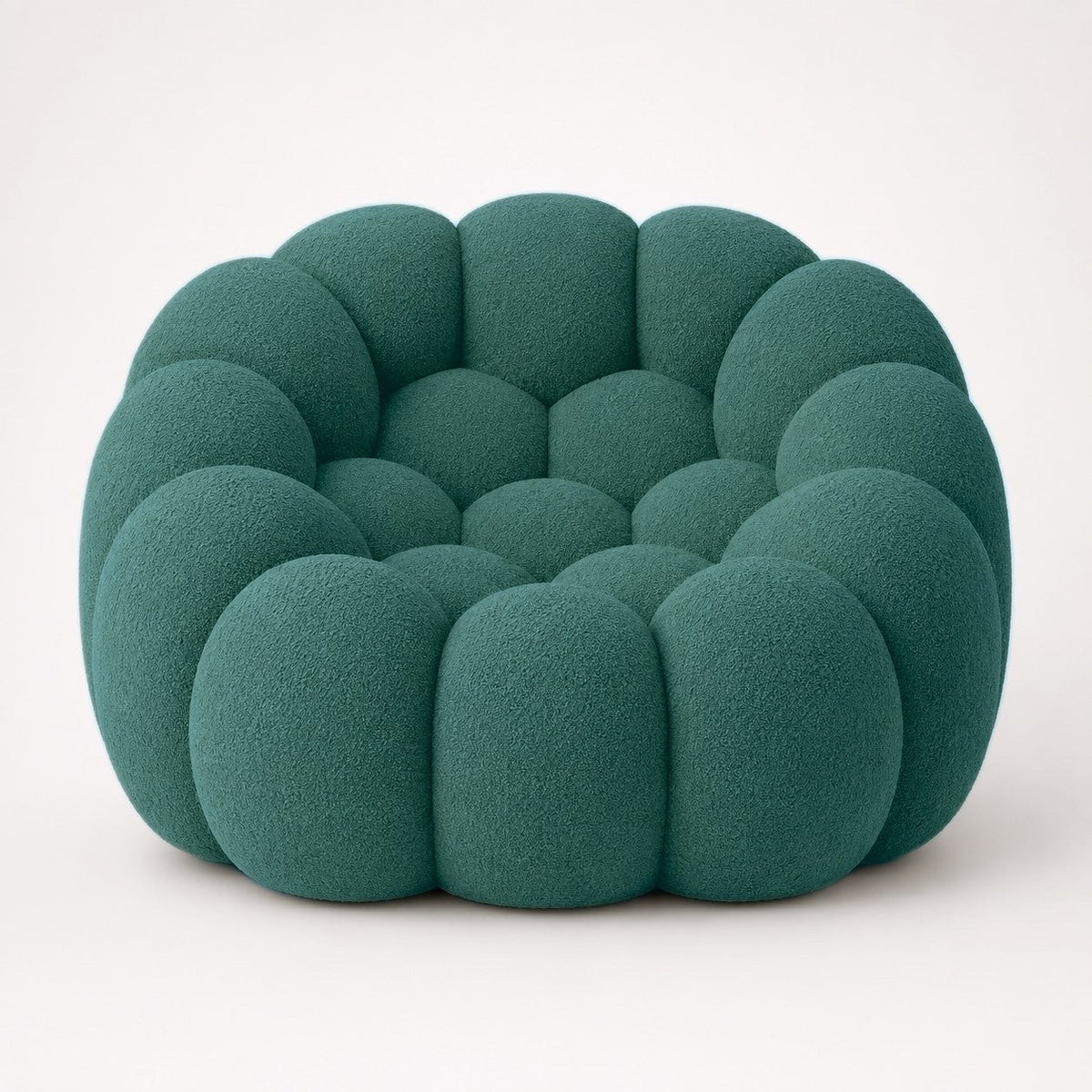 Maille bouclette / Vert canard