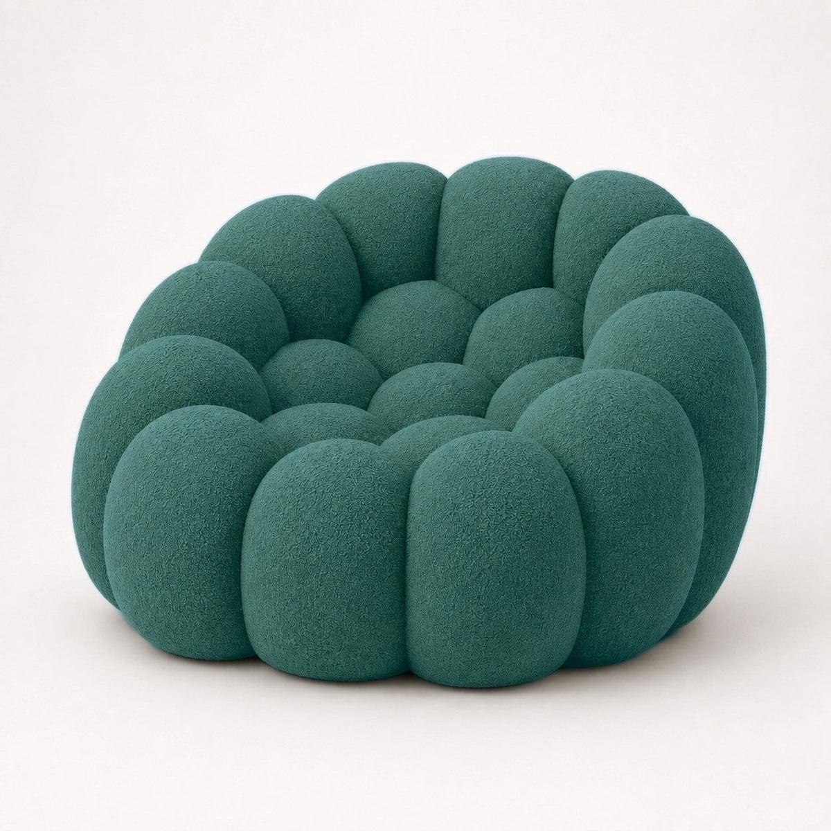 Maille bouclette / Vert canard