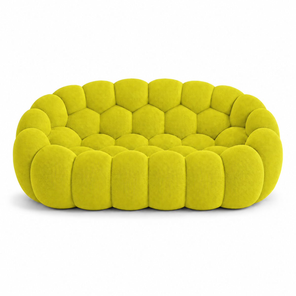 Tissu 3D / Jaune fluo / anis