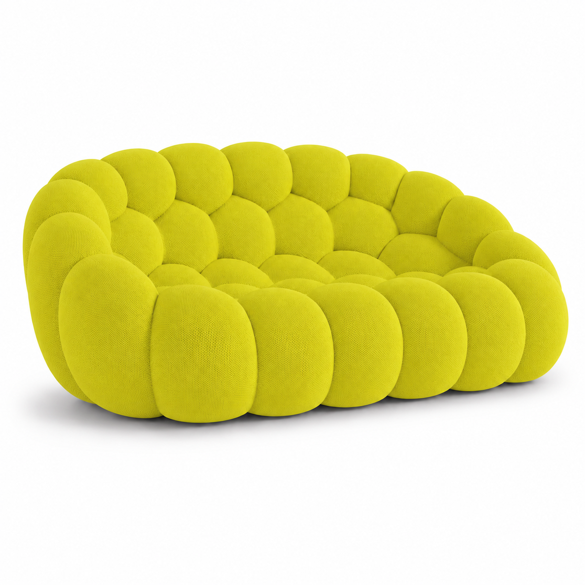 Tissu 3D / Jaune fluo / anis