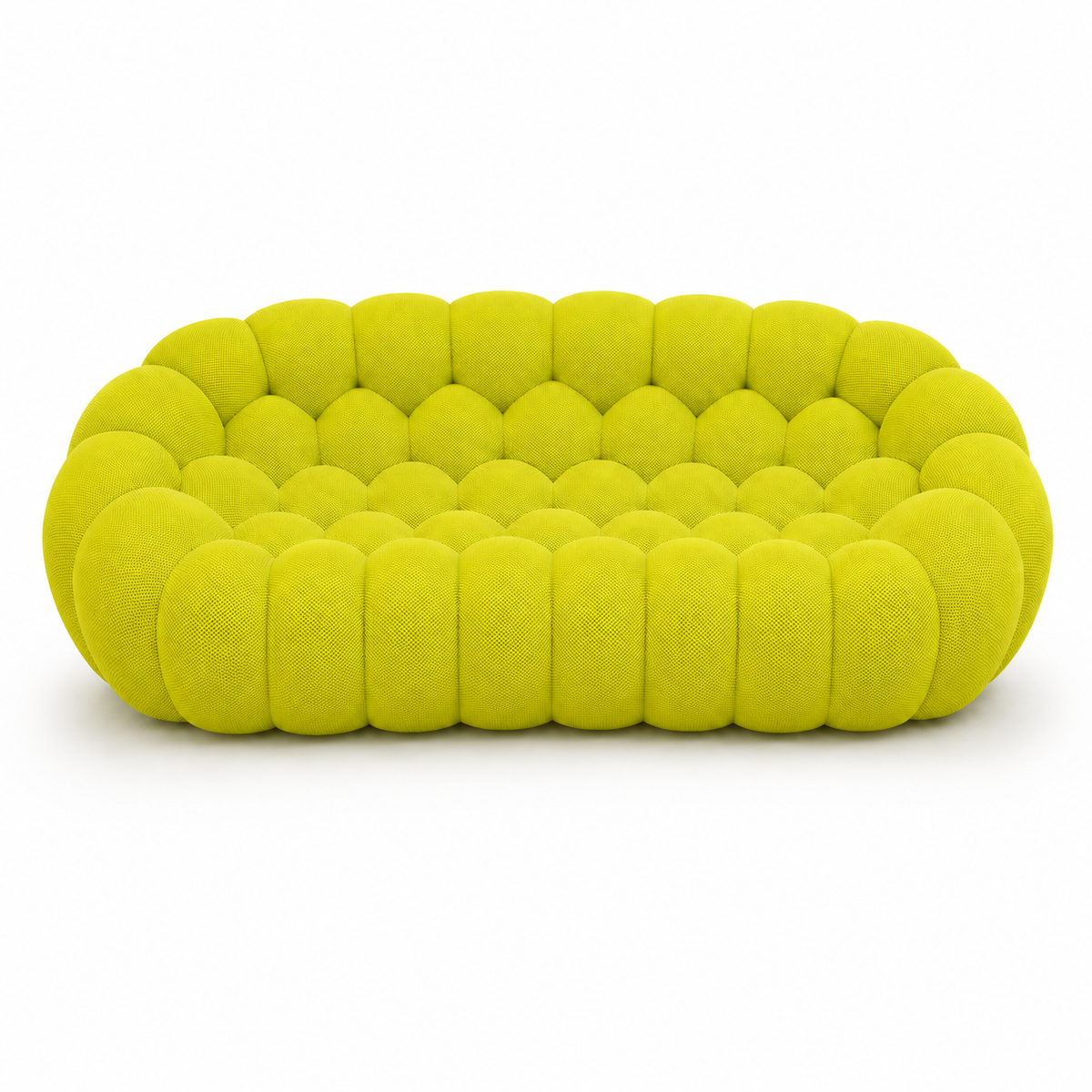 Tissu 3D / Jaune fluo / anis