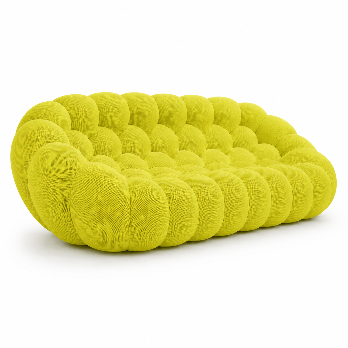 Tissu 3D / Jaune fluo / anis
