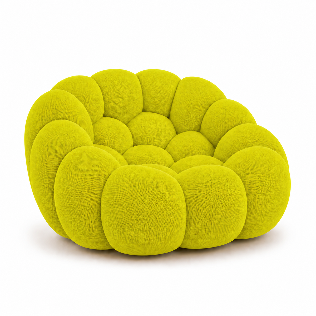 Tissu 3D / Jaune fluo / anis