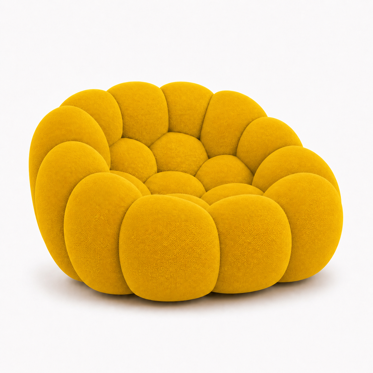 Tissu 3D / Jaune vif chaud