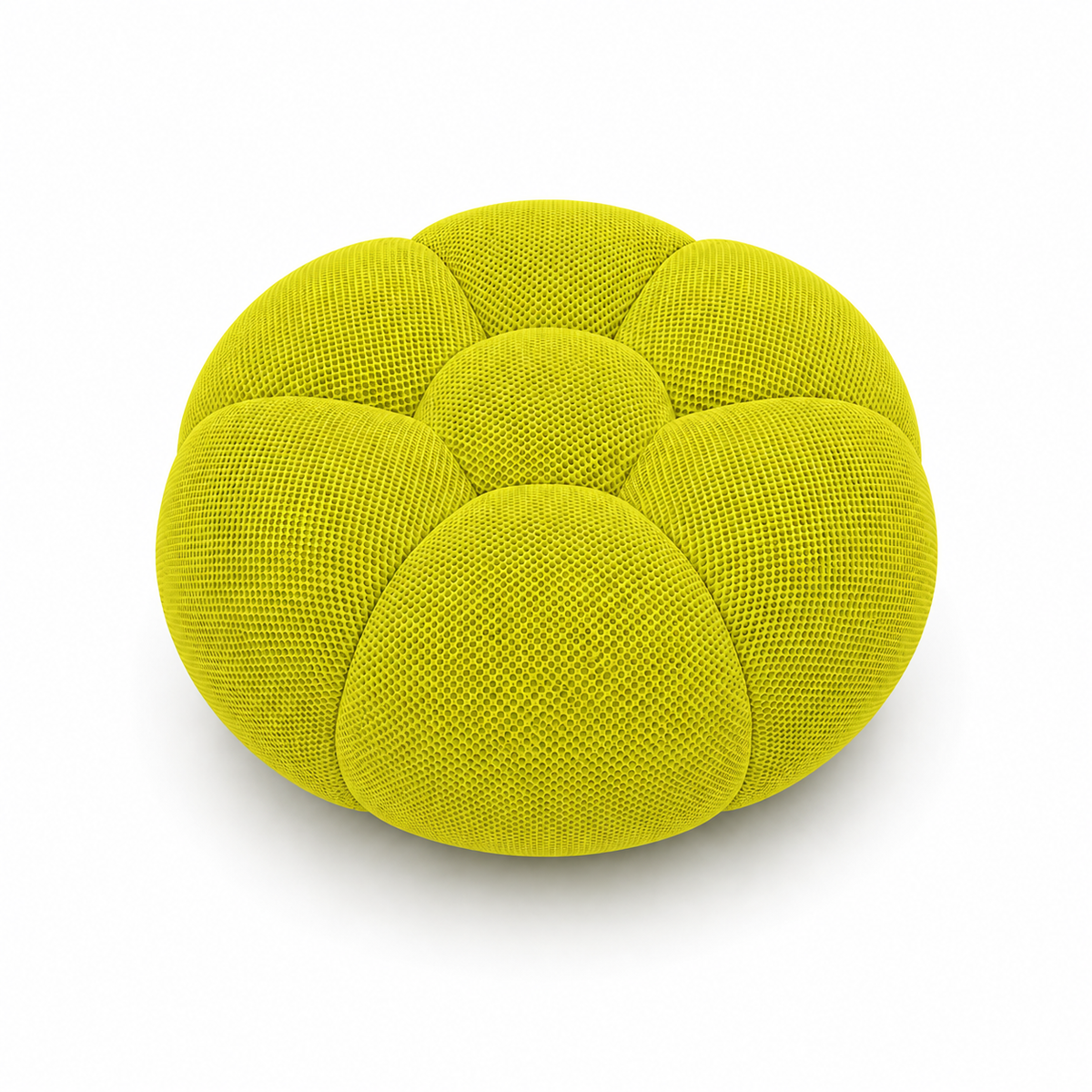 Tissu 3D / Jaune fluo / anis