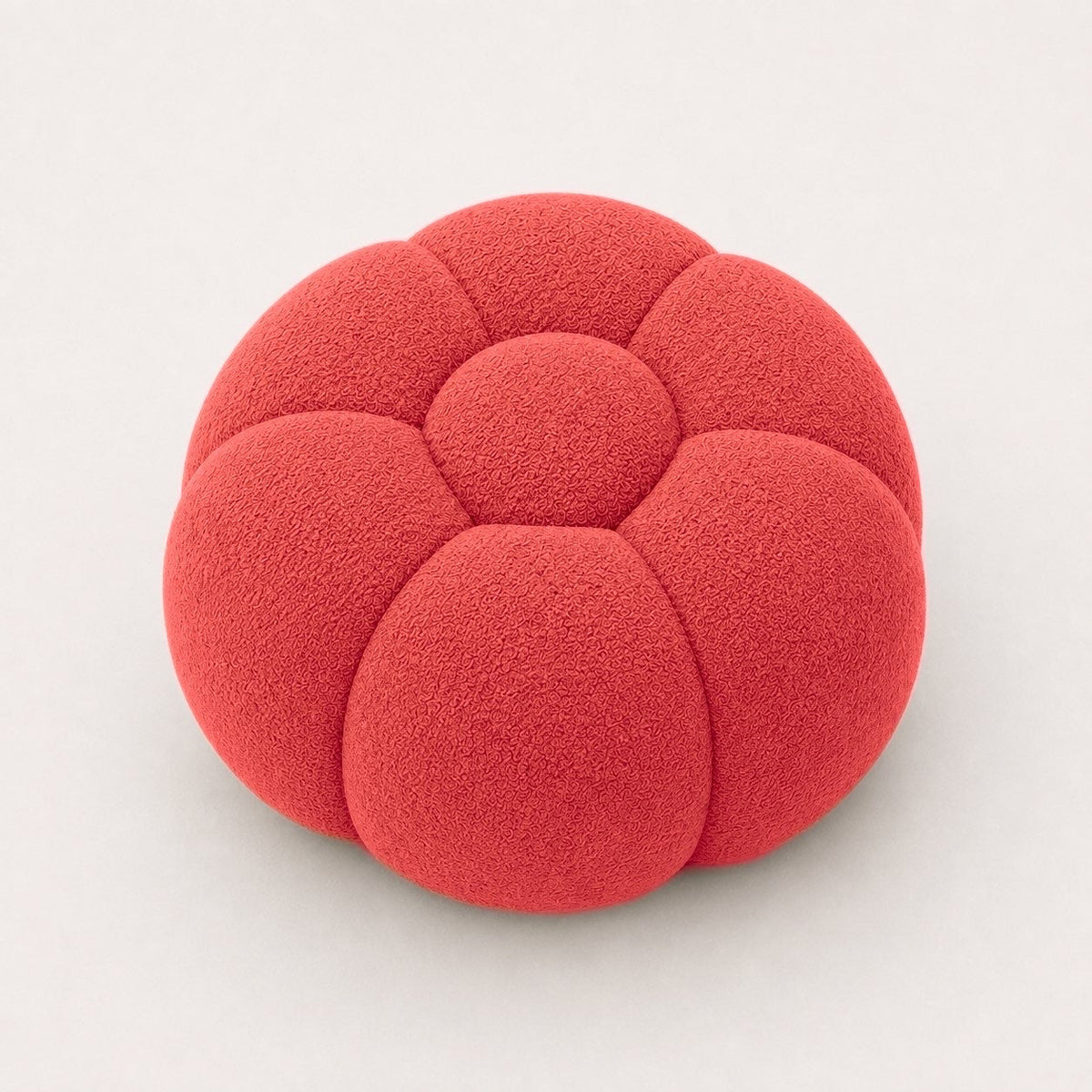 Maille bouclette / Rouge corail