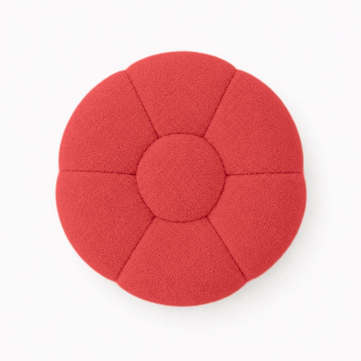 Maille bouclette / Rouge corail