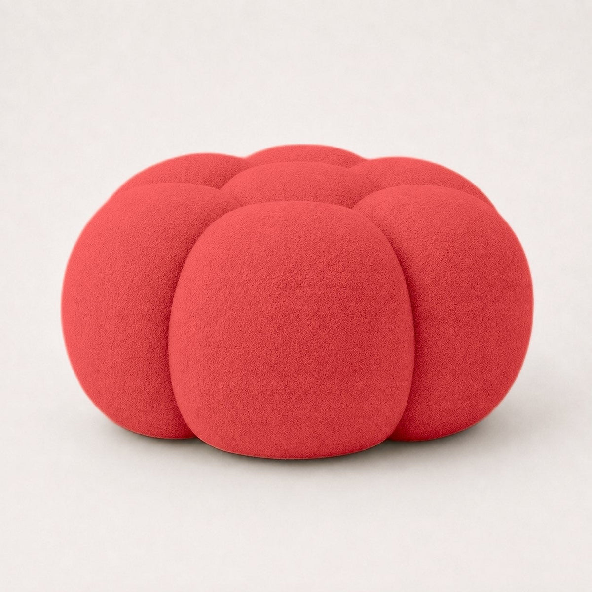 Maille bouclette / Rouge corail