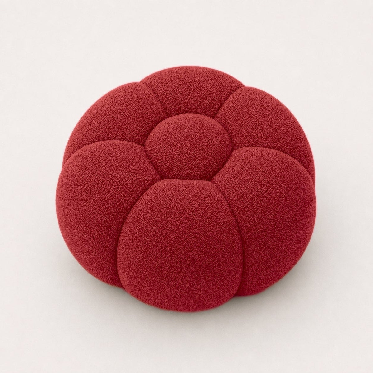 Maille bouclette / Rouge profond