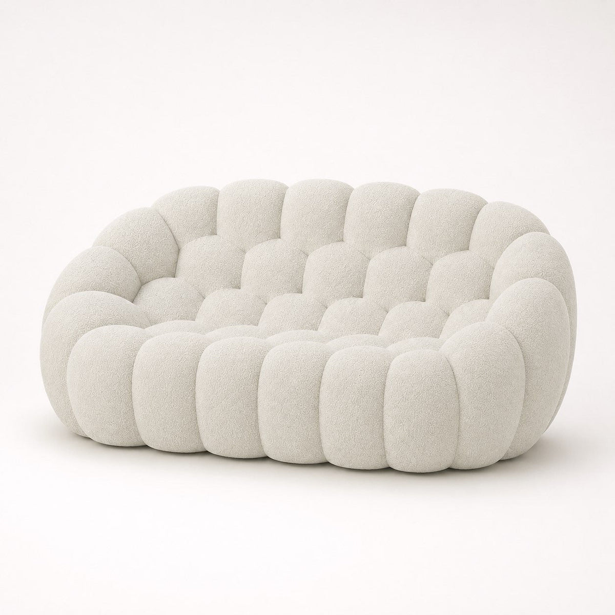 Maille bouclette / Blanc cassé
