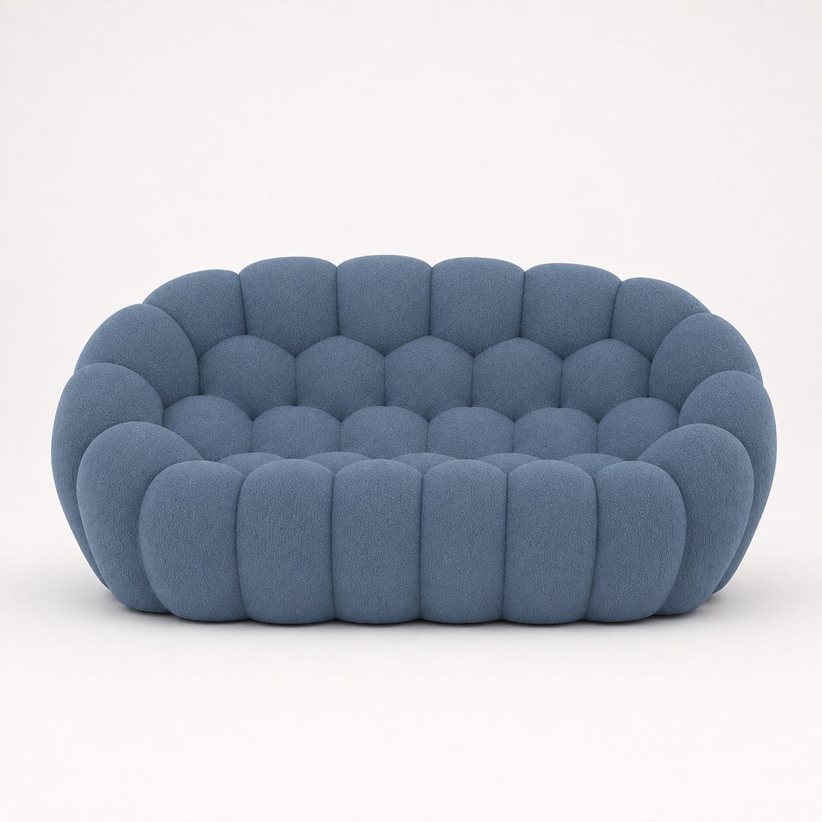 Maille bouclette / Bleu gris