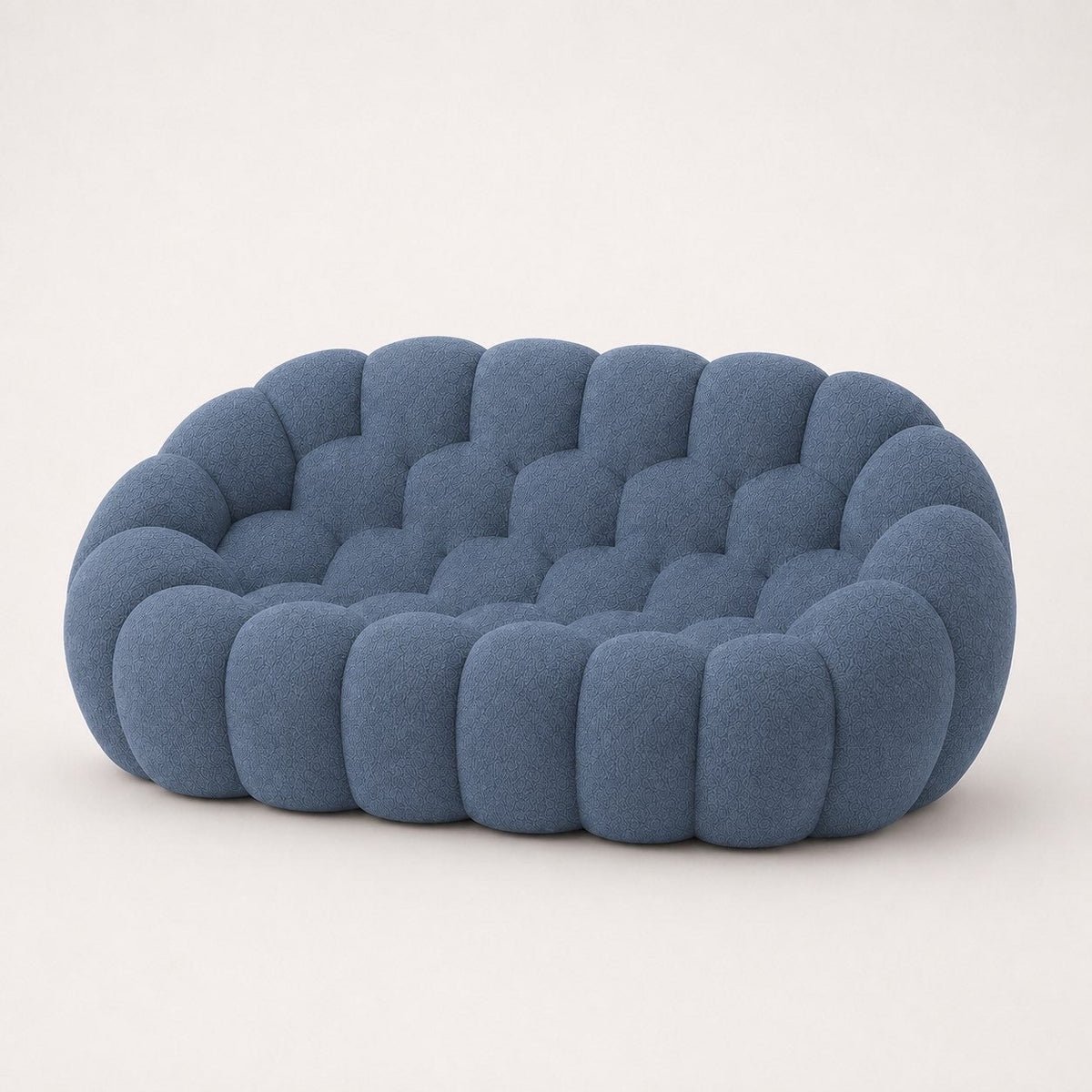 Maille bouclette / Bleu gris