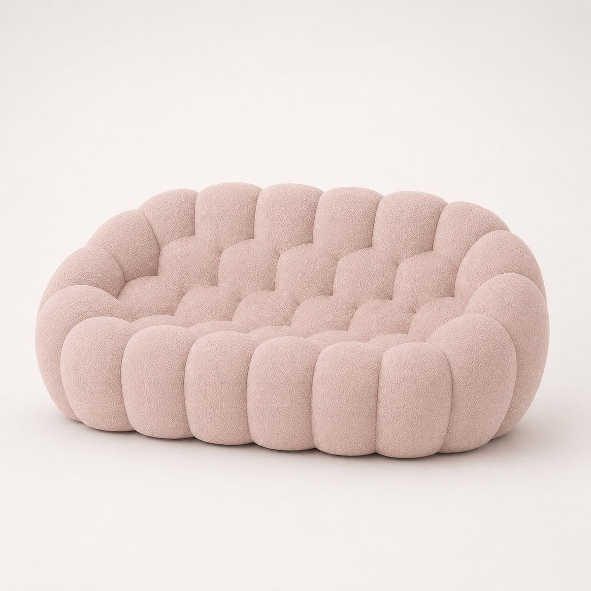 Maille bouclette / Rose poudré
