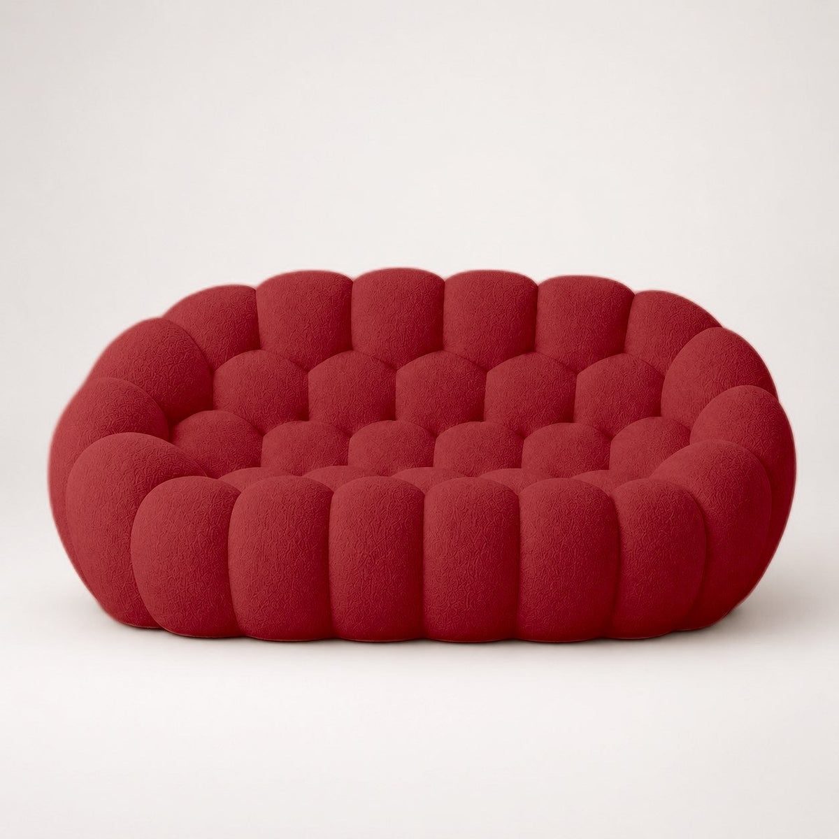 Maille bouclette / Rouge profond