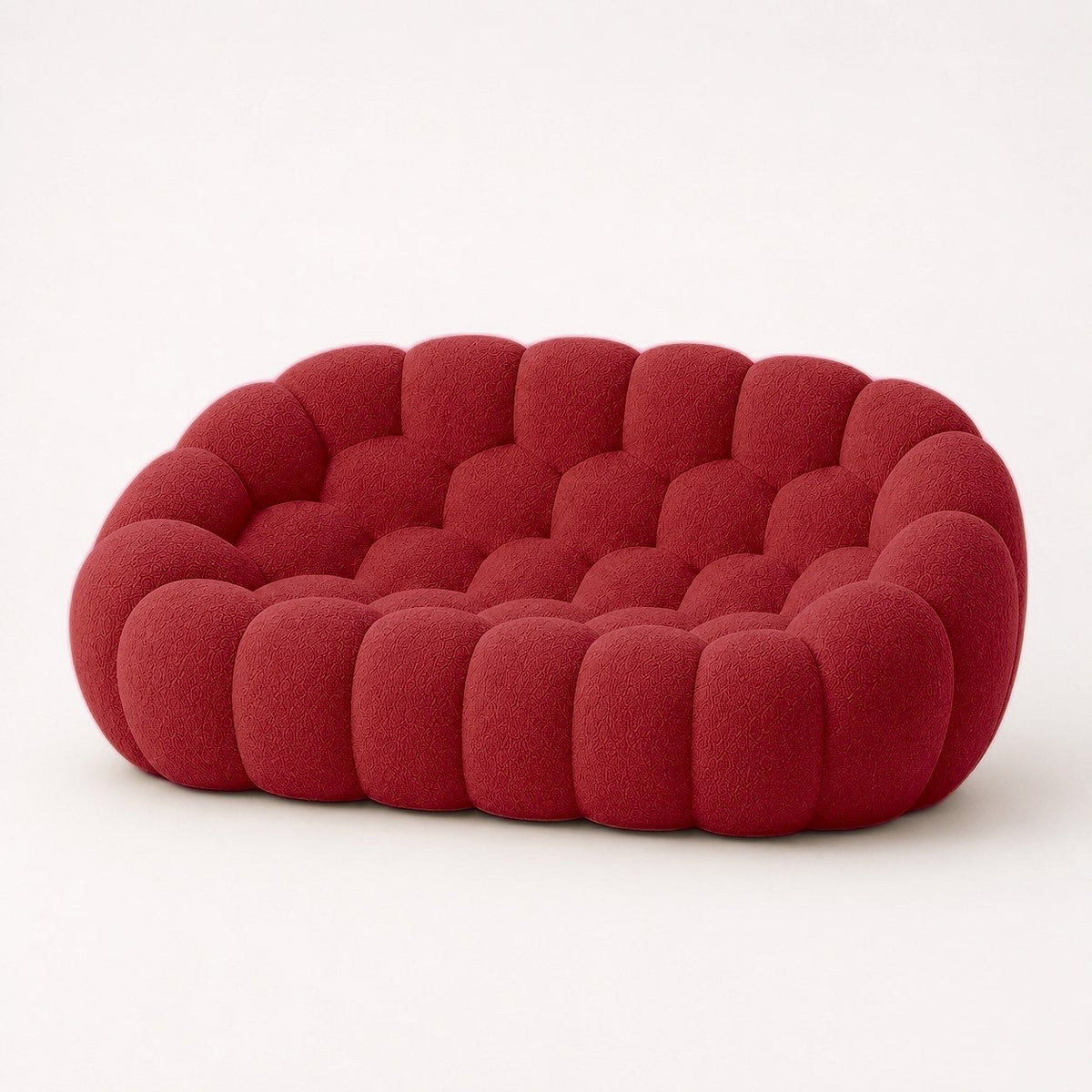 Maille bouclette / Rouge profond