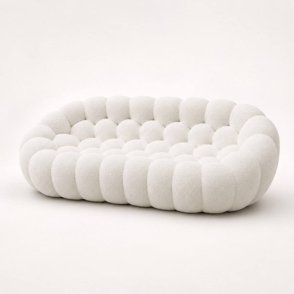Maille bouclette / Blanc cassé