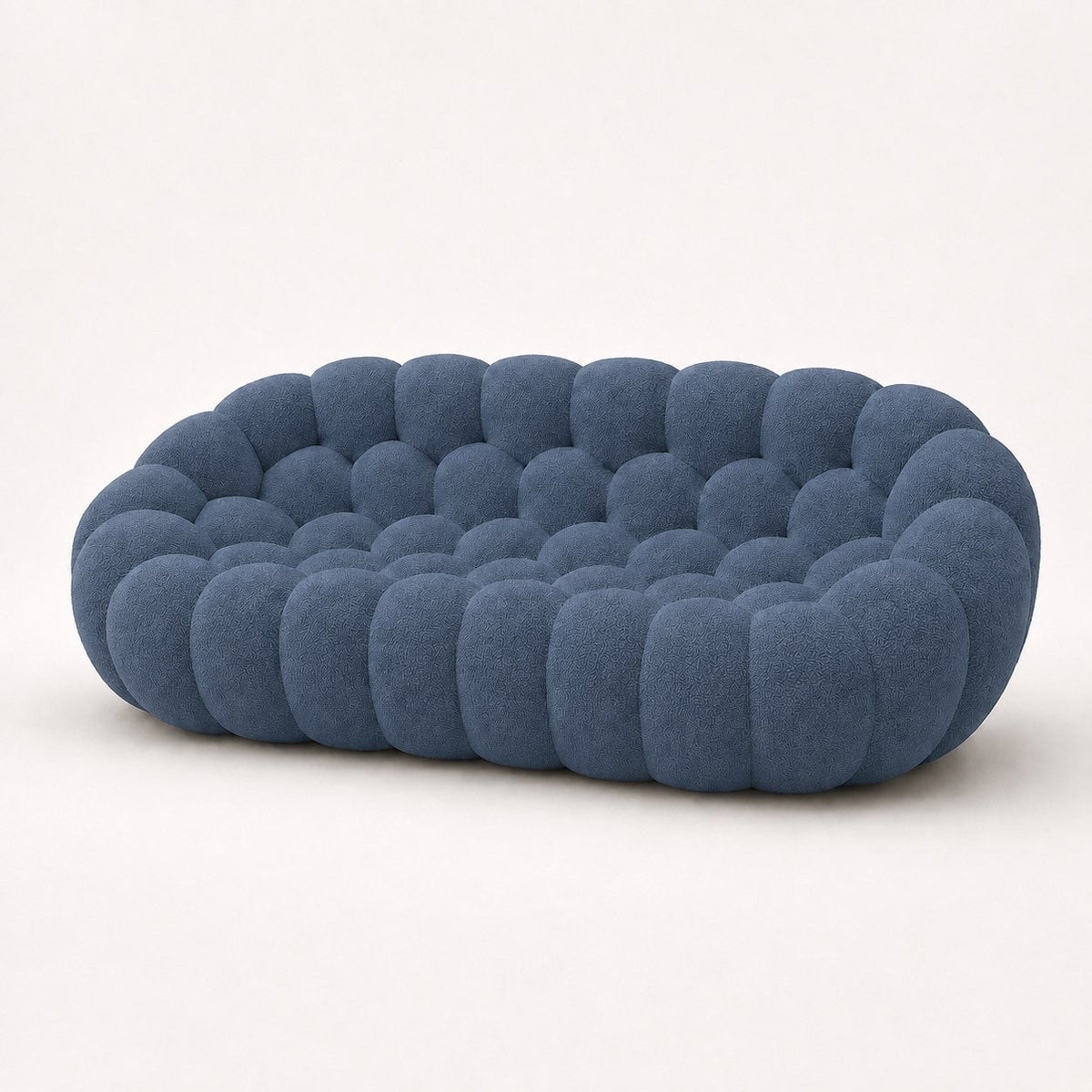 Maille bouclette / Bleu gris