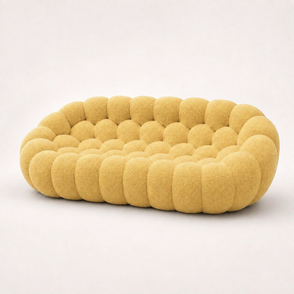 Maille bouclette / Jaune miel
