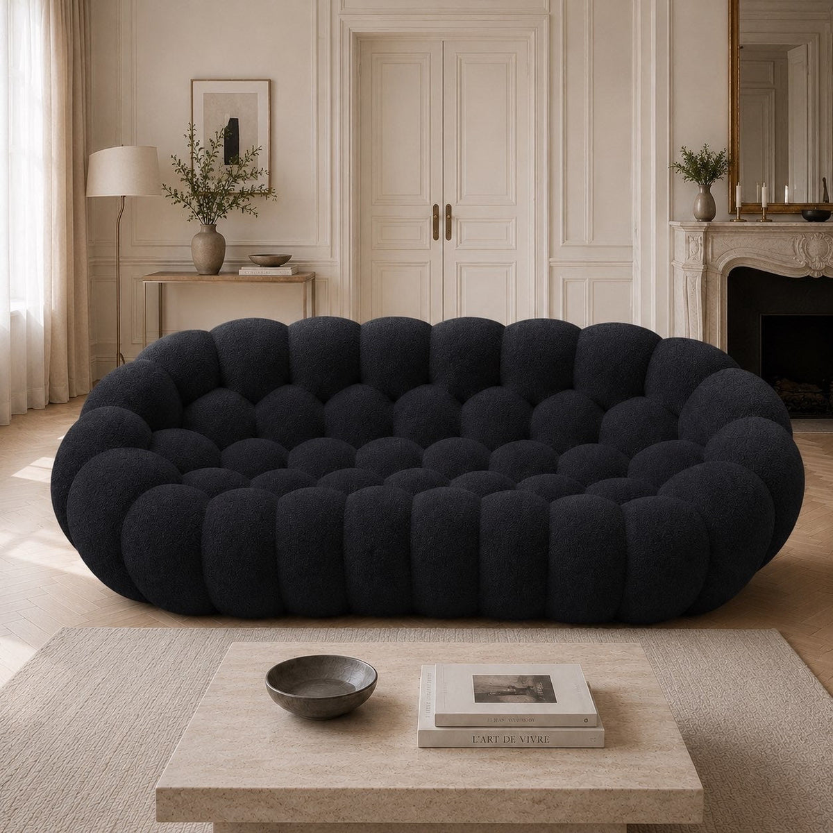 Maille bouclette / Noir