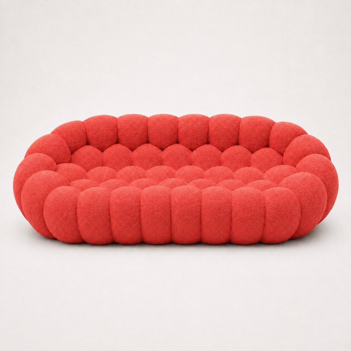 Maille bouclette / Rouge corail