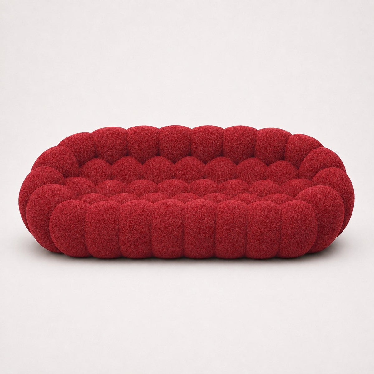Maille bouclette / Rouge profond