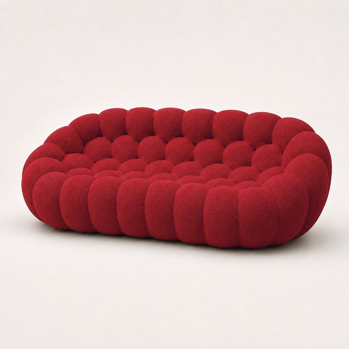 Maille bouclette / Rouge profond